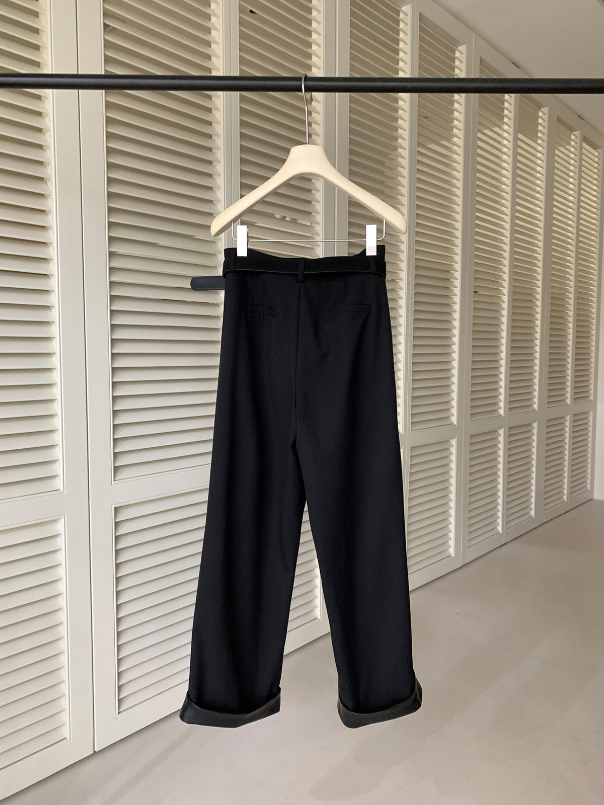 Kenzuu Weite Damen Anzughose Geraffte Freizeithose D7751-n1
