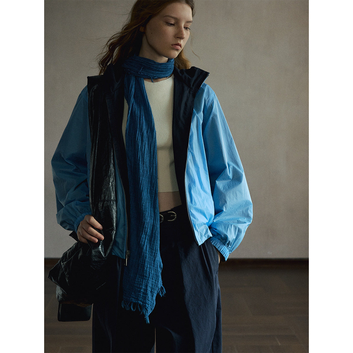 Kenzuu Wendbare Damen Kurzjacke mit Stehkragen M63292