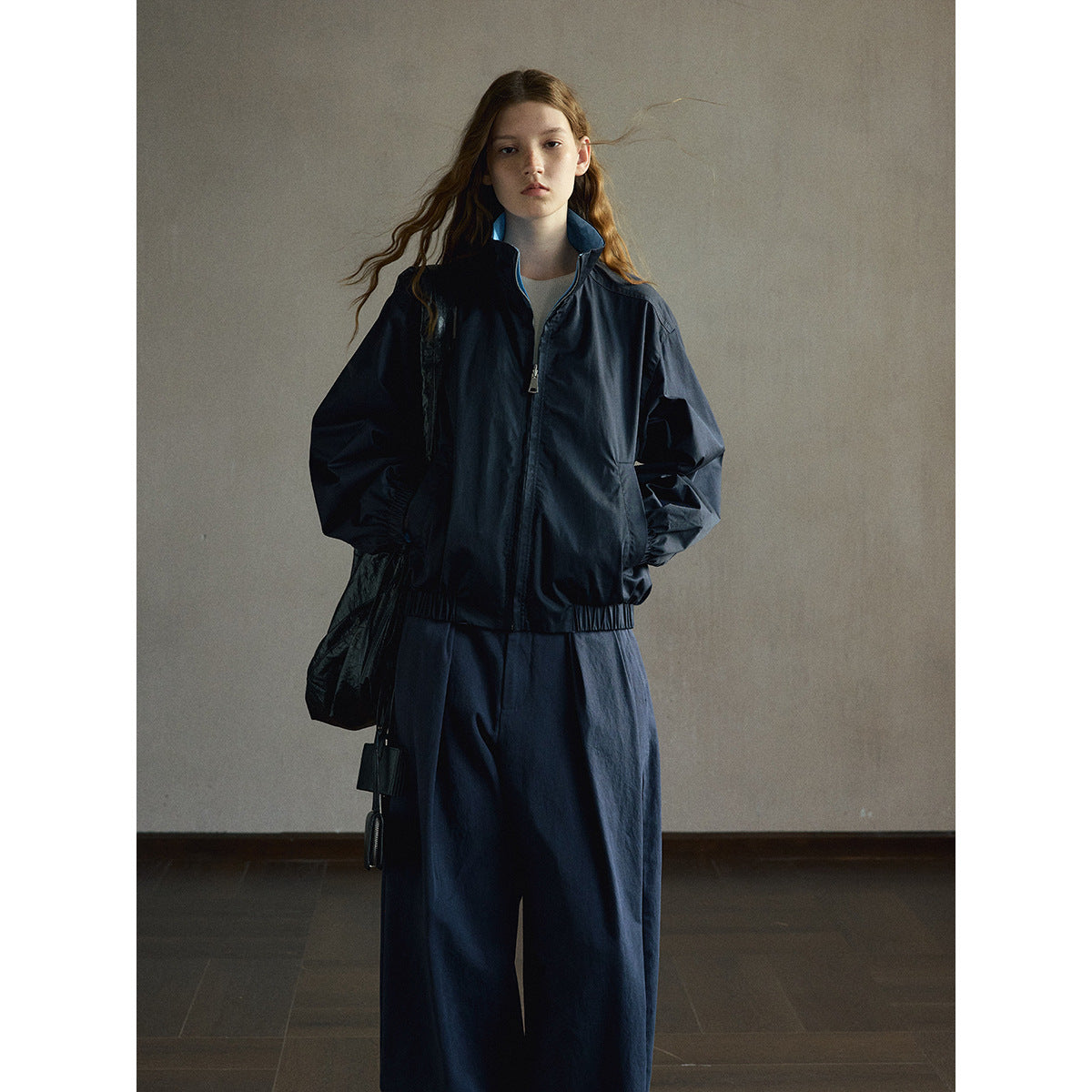 Kenzuu Wendbare Damen Kurzjacke mit Stehkragen M63292