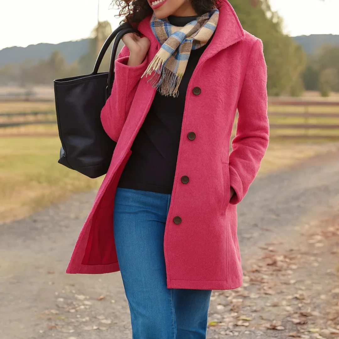 Trenchcoat Damen lang – klassischer Übergangsmantel mit Knopfleiste