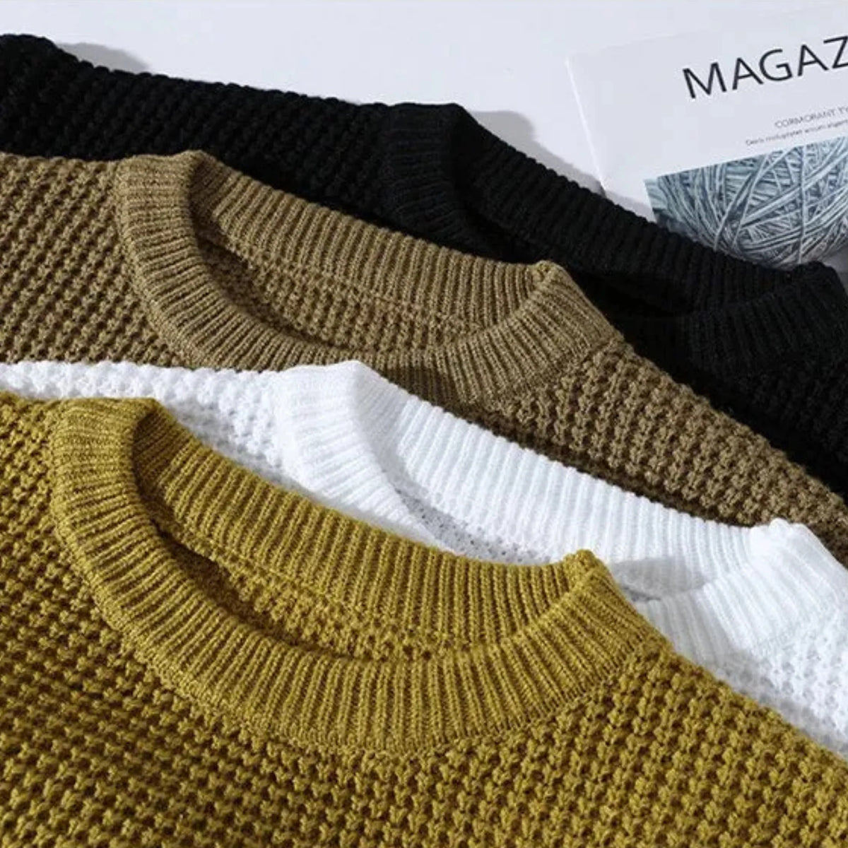 Premium-Pullover mit Wabenstruktur kenzuu