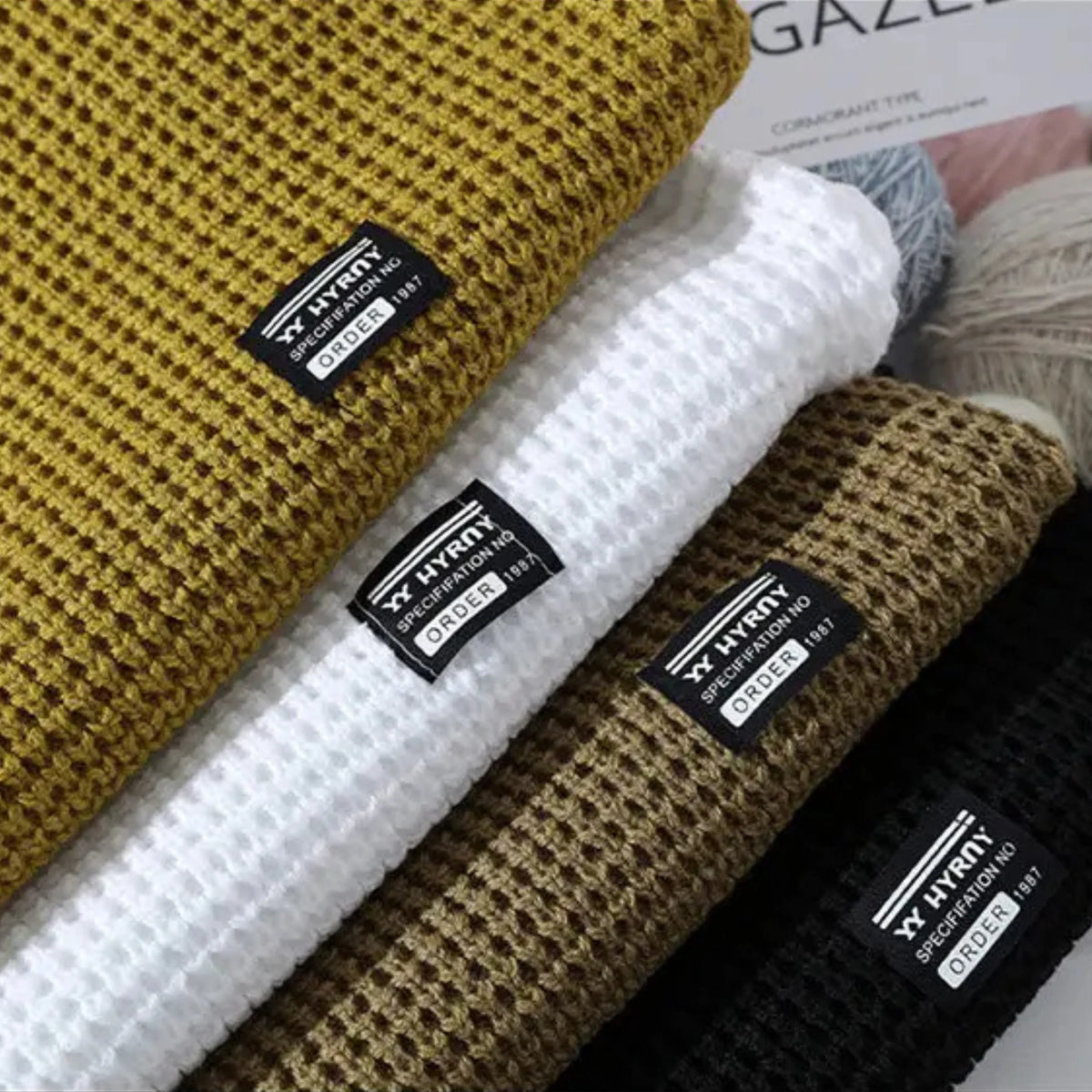 Premium-Pullover mit Wabenstruktur kenzuu