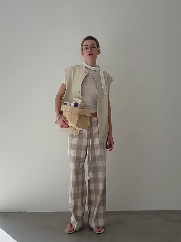 Kenzuu Damen Kunstleder Weste Ärmellos Vintage Lockere Passform