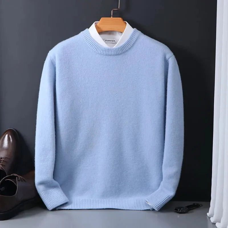 Ryan | Warm Mohair Pullover - Blau kenzuu