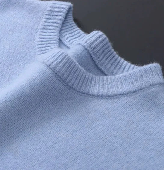 Ryan | Warm Mohair Pullover - Blau kenzuu