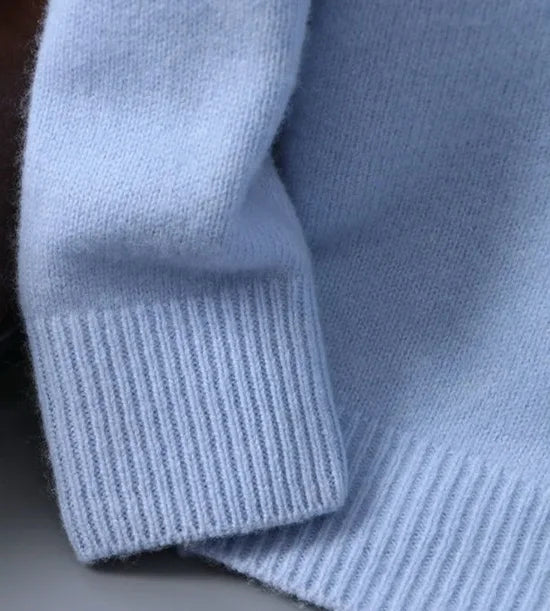 Ryan | Warm Mohair Pullover - Blau kenzuu