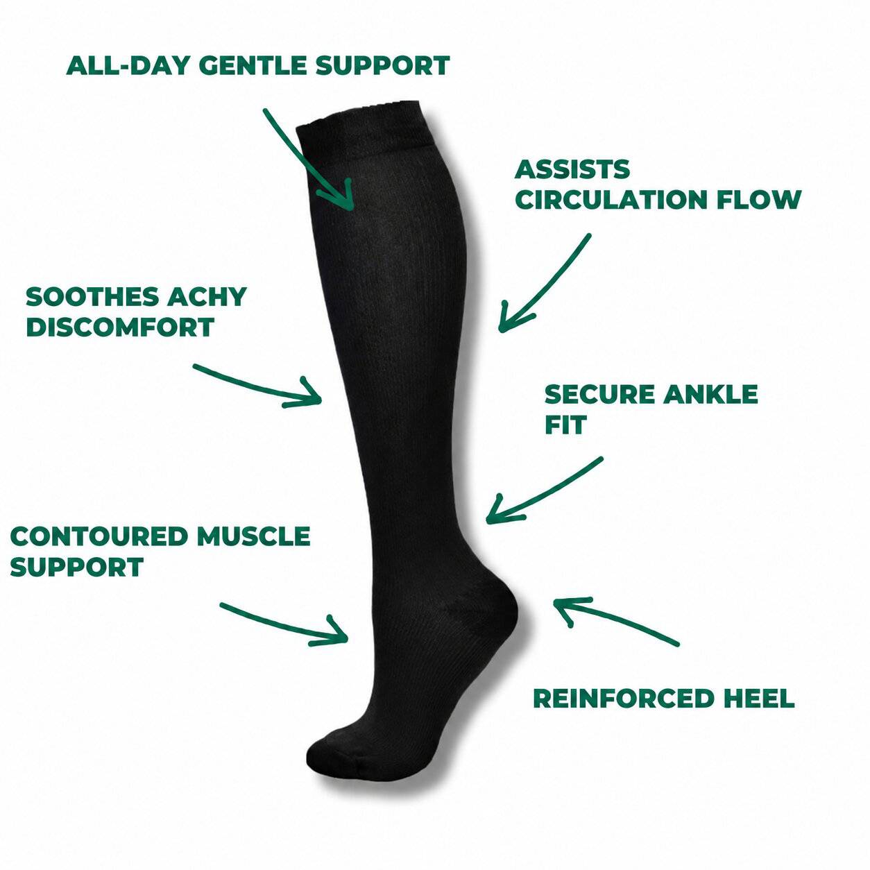 BlackLove Compression Socks Mix | 20-30mmHg | Buy 6, Get 6